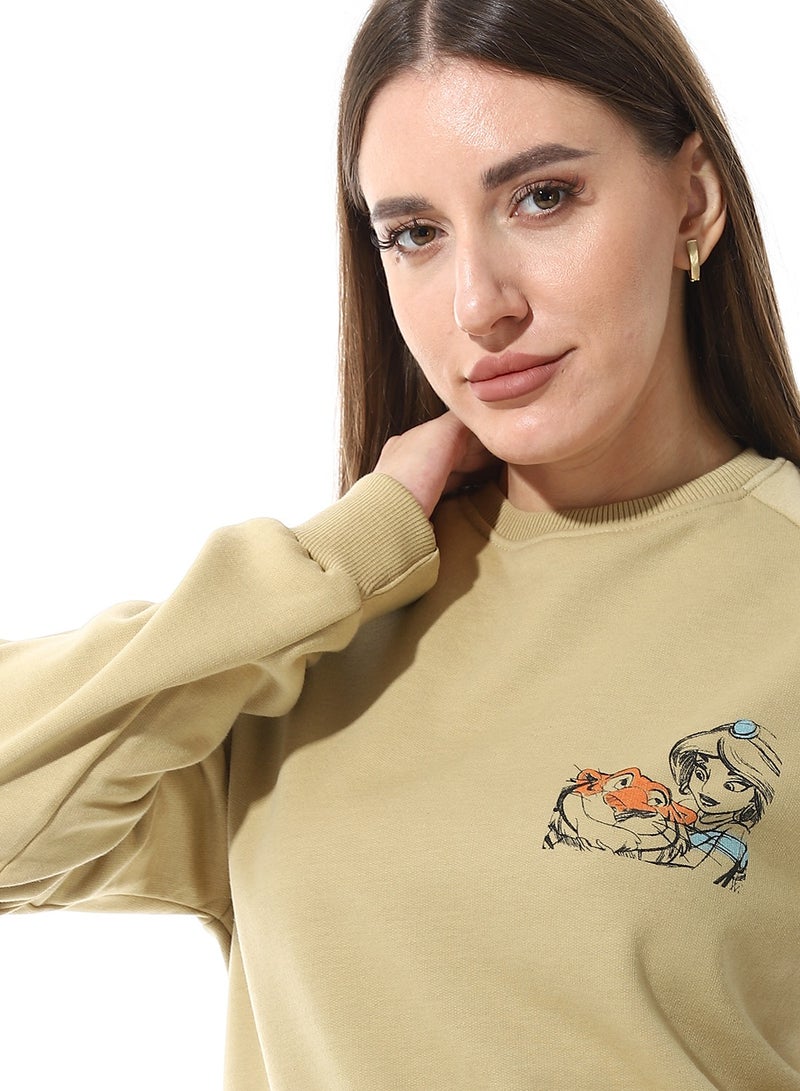 Andora Round Neck Printed Sweatshirt - Image 4