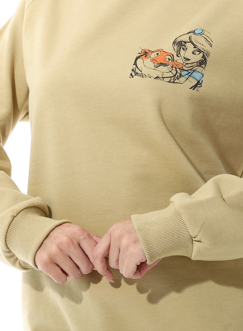 Andora Round Neck Printed Sweatshirt - Image 5