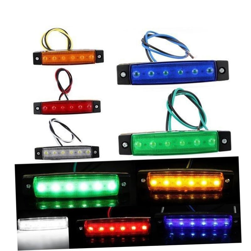 2Pcs Small LED Side Marker Lights White For Trucks And Trailers Left Right - Image 2