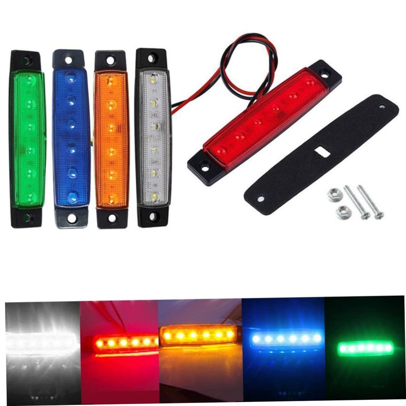 2Pcs Small LED Side Marker Lights White For Trucks And Trailers Left Right - Image 3