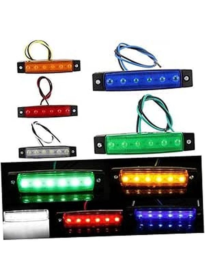 2Pcs Small LED Side Marker Lights White For Trucks And Trailers Left Right - Image 1