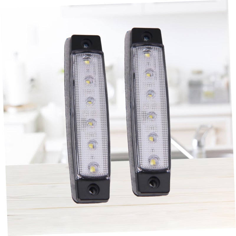 2Pcs Small LED Side Marker Lights White For Trucks And Trailers Left Right - Image 5
