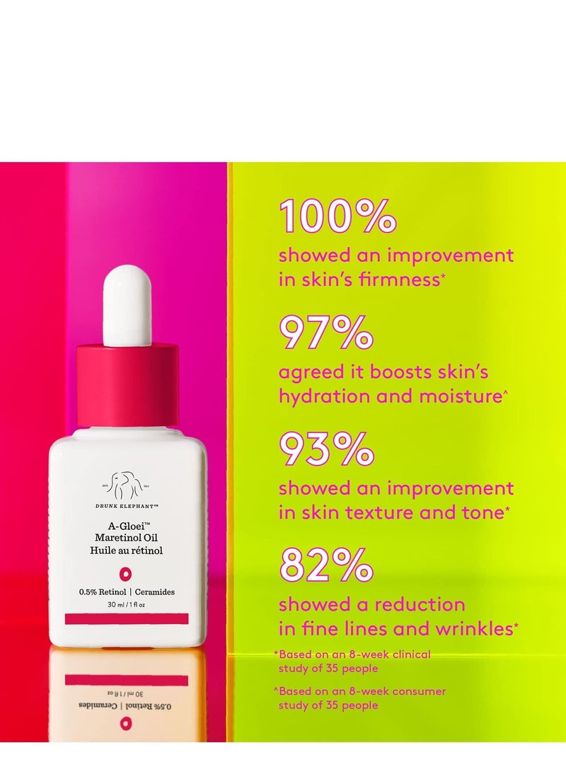 Drunk Elephant زيت المارولا البكر من Drunk Elephant A-Gloei مع الريتينول. علاج مضاد للتجاعيد لبشرة ذات مظهر شبابي (30 مل / 1 أونصة سائلة) - Image 2
