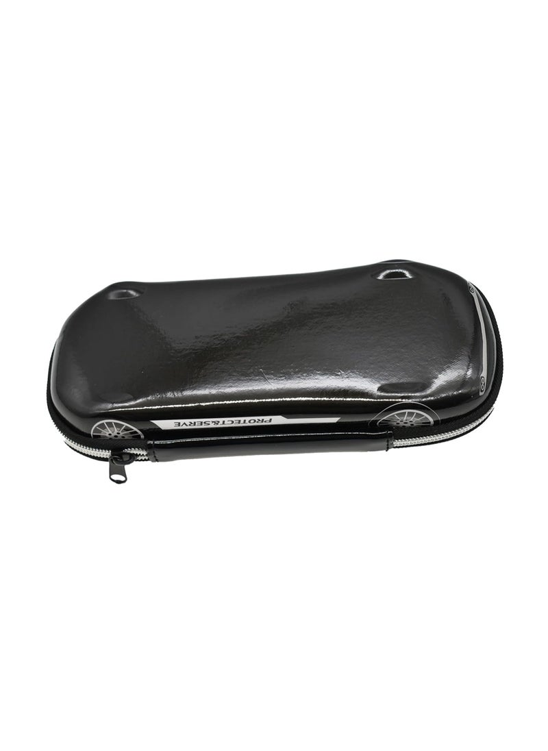 KASTWAVE - Large Capacity Police Car Pencil Case Cool Pencil Box Car Pencil bag Stationery Black Waterproof Made of EVA Material - Image 1