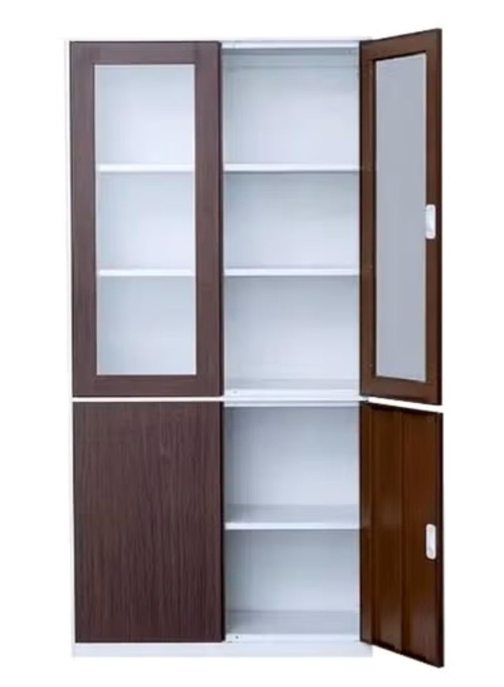 خزانة ملفات بباب زجاجي بتصميم عصري، مناسبة للمنزل والمكتب، مقاس 185*40*90 سم - Image 2