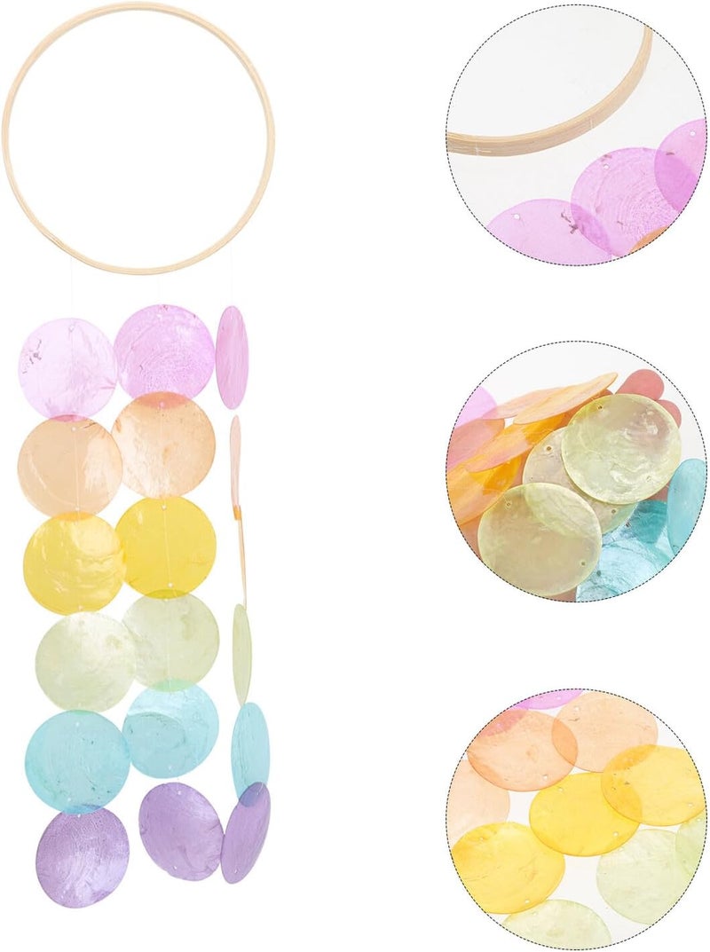 LABRIMP Shell Wind Chime Pendant and Shell Material Hanging Home Decor Ornament for Window Patio Indoor Use Easy to Hang and Practical Wind Bell Decoration - Image 3