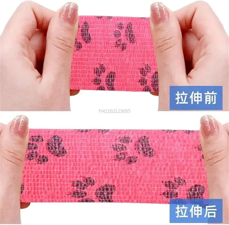 3pcs Self-Adhesive Elastic Bandage for Pets - Nonwoven Bandage Cover Protector for Outdoor Activities(Green) - Image 4
