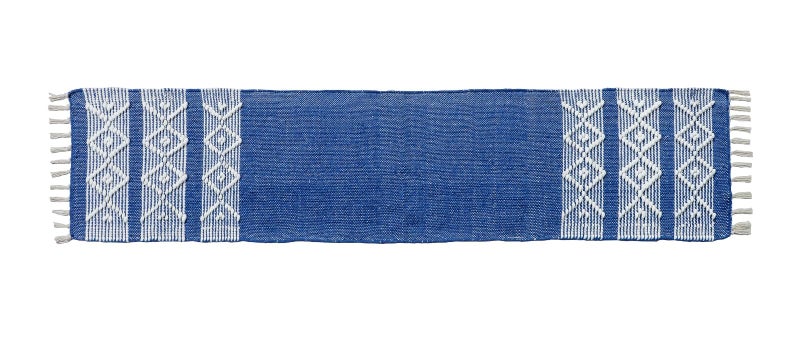 POSHREYA Cotton Table Runner for 4 6 Seater Dining Table|Centre Table|Coffee Table|Living Room|Table Decor|Eating Area|Decorative Runner|(14*72 INCHES)|Dark Blue|TRPS 023 - Image 2