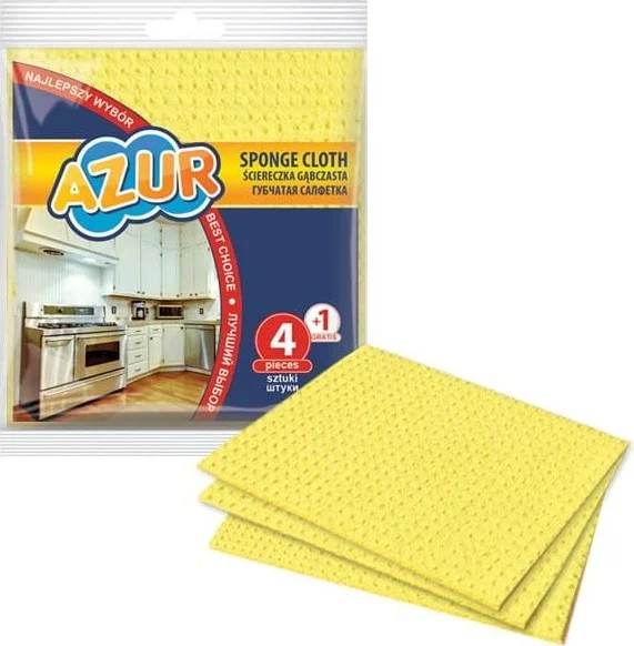 MiniHome York Azur Sponge Cloth 17,5X15,5 cm 4+1 Piece 024060