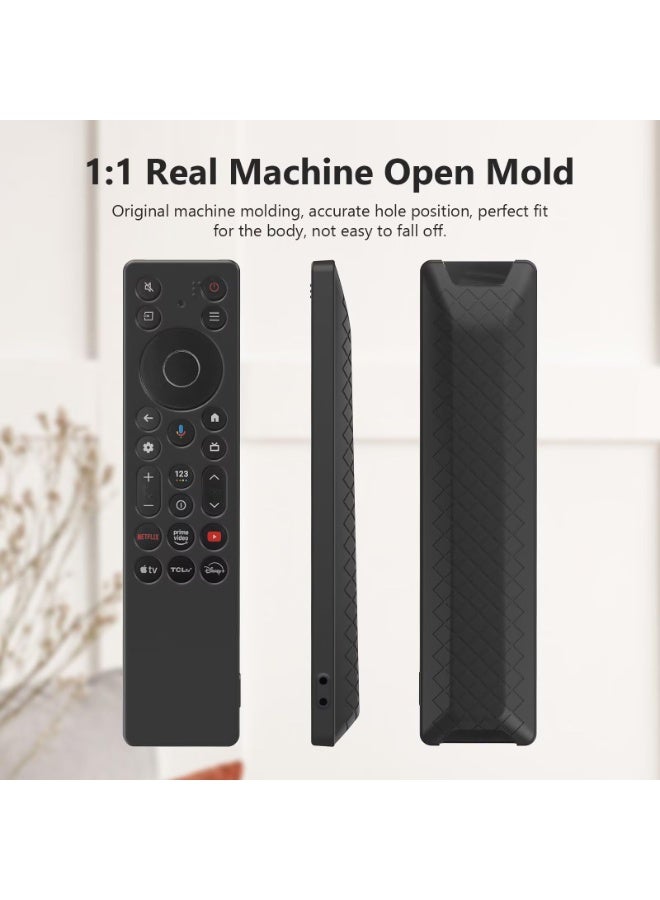 Case Compatible with TCL RC923A  TCL RC813A Anti-Drop and Anti-Collision, Elastic Silicone Lightweight Shockproof Remote Protective Cover with Lanyard for RC923A RC813A Remote Control - Image 4