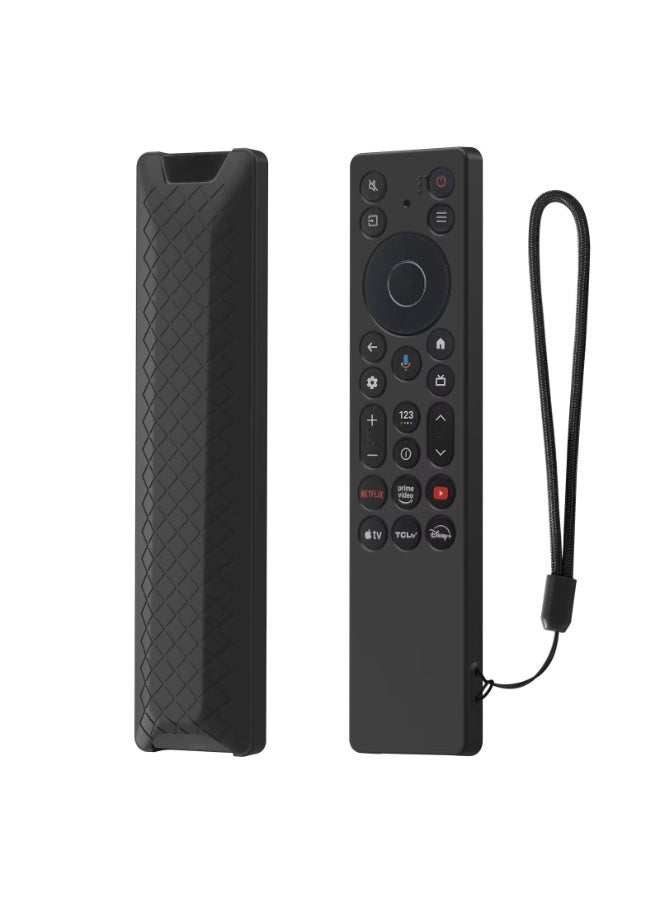 Case Compatible with TCL RC923A  TCL RC813A Anti-Drop and Anti-Collision, Elastic Silicone Lightweight Shockproof Remote Protective Cover with Lanyard for RC923A RC813A Remote Control - Image 1