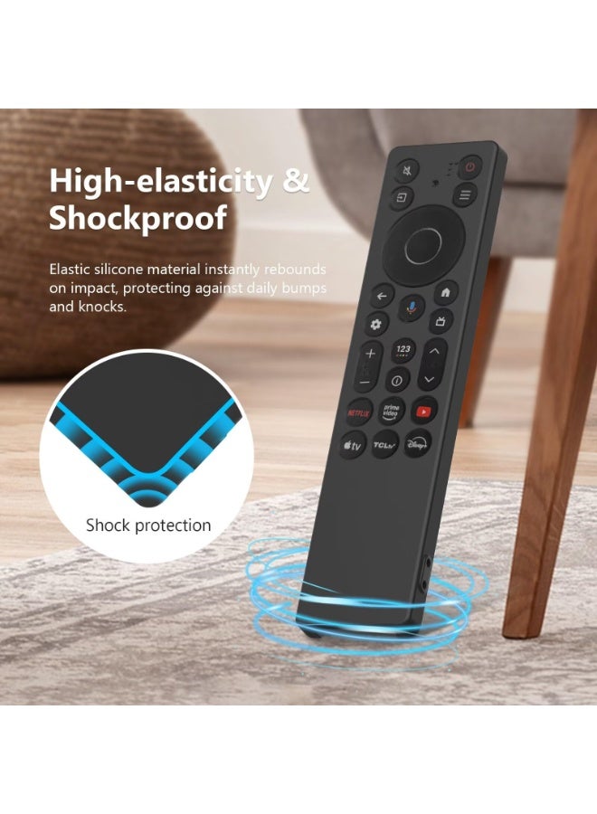 Case Compatible with TCL RC923A  TCL RC813A Anti-Drop and Anti-Collision, Elastic Silicone Lightweight Shockproof Remote Protective Cover with Lanyard for RC923A RC813A Remote Control - Image 5