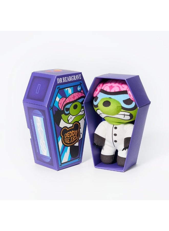 Deddy Bears Dr. Beargrave Lil Dodgers Plush Cute Toy 14cm Scientist Bear, Soft Polyester Toy with  Box &  Certificate Series 3 Collectible Plush for Fans - Image 1