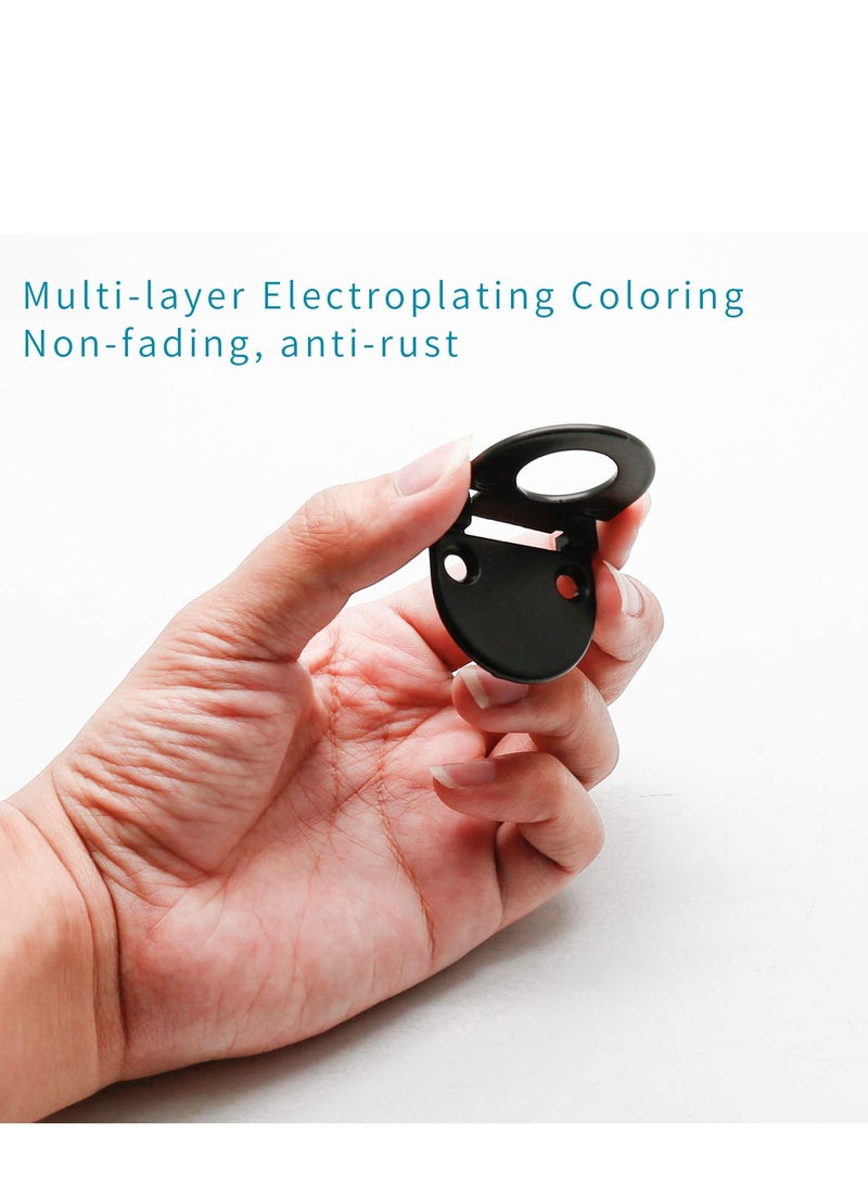 6PCS Black Aluminum Alloy Flush Ring Pulls - Hidden Recessed Drawer Handles for Cabinets, Drawers, Cupboards, and Dressers - Modern Design, 1-3/8 Inch Diameter, 36mm Length. - Image 4