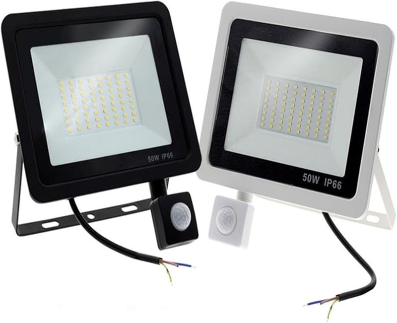 White Shell LED Floodlight 20W Cold White 6500K IP66 Waterproof Outdoor Spotlight - Image 2