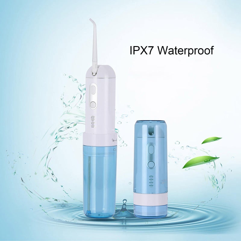 Water Flosser: Light Grey, 200ml Tank, IPX7 Waterproof - USB Rechargeable, 60-Minute Runtime, 4 Modes, 5 Nozzles Portable Dental Tool for Home, Office and Travel - Image 4