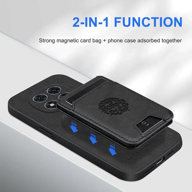حافظة هاتف "Red Note 15 5G" حمراء بتصميم المحفظة وحامل الهاتف من الجلد الصناعي حاملة البطاقات - Image 5