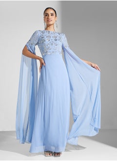 Amelia Rose Embellished Mesh Detailed Dress  - Image 4