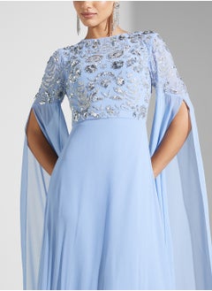 Amelia Rose Embellished Mesh Detailed Dress  - Image 3
