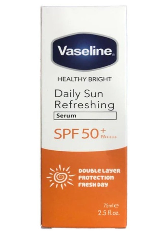 Vaseline 2Pcs Vaseline Refreshing Daily Sun Serum SPF 50 75ml  - Image 2