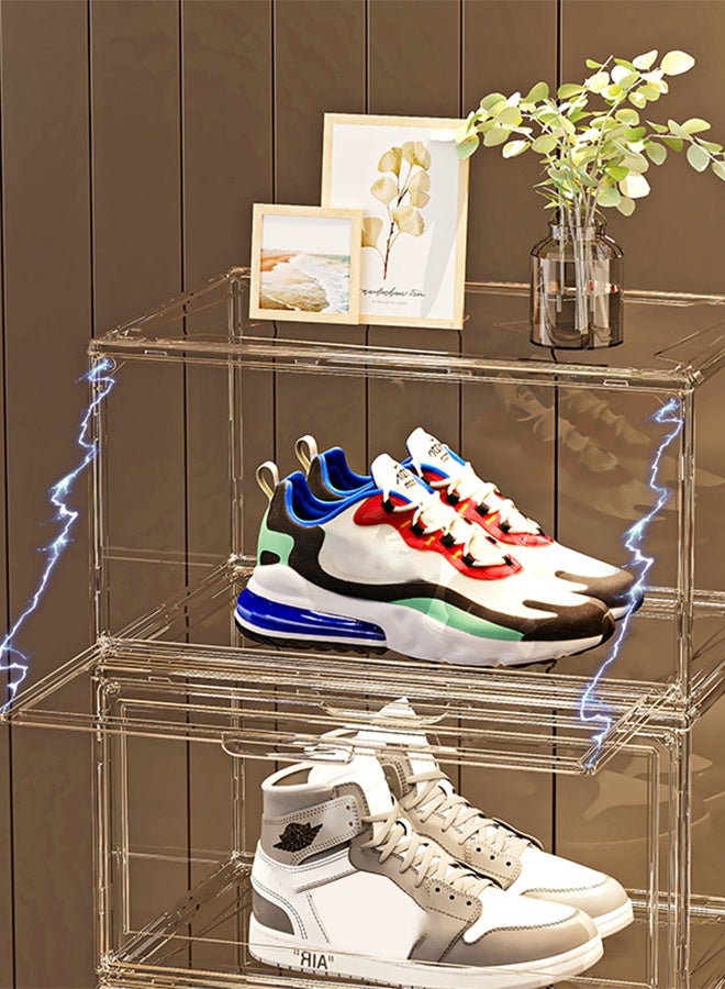 Single transparent bag storage box, magnetic shoe box, foldable shoe rack, magical shoe storage box, plastic shoe box, transparent storage box  - Image 1