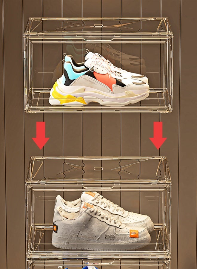 Single transparent bag storage box, magnetic shoe box, foldable shoe rack, magical shoe storage box, plastic shoe box, transparent storage box  - Image 2