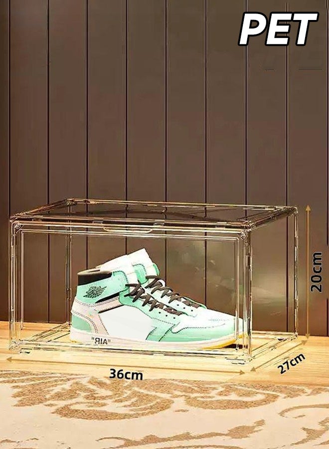Single transparent bag storage box, magnetic shoe box, foldable shoe rack, magical shoe storage box, plastic shoe box, transparent storage box  - Image 3