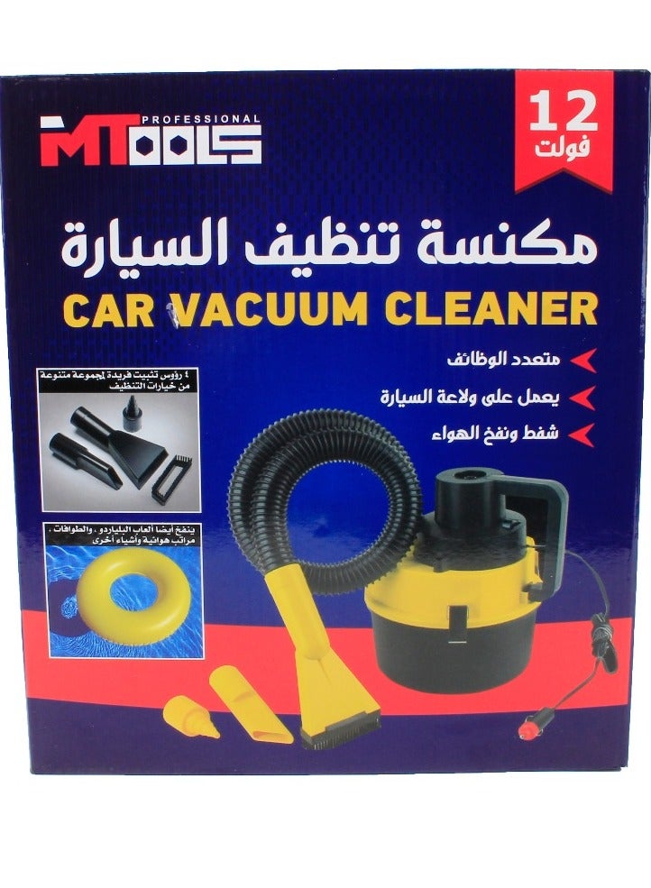 MTOOLS 12V Mini Car Vacuum Cleaner, Works on Car Cigarette Lighter - Image 1