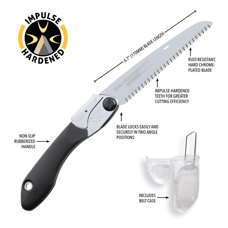 Silky Professional Series PocketBoy Folding Saw 170mm Medium Teeth (340-17) - Image 4