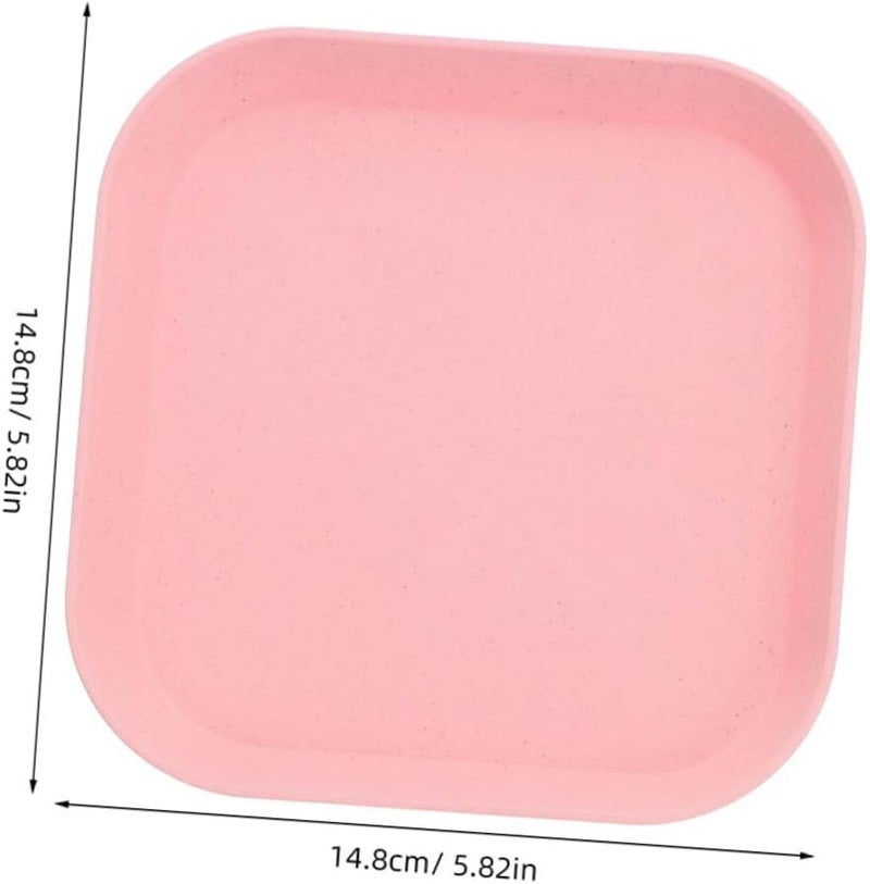 SHOWERORO 8pcs Square Shallow Cat Food Bowls Kitten Wet Food Plates Pet Feeding Dishes Small Cats and Assorted Colors for Daily Use - Image 2