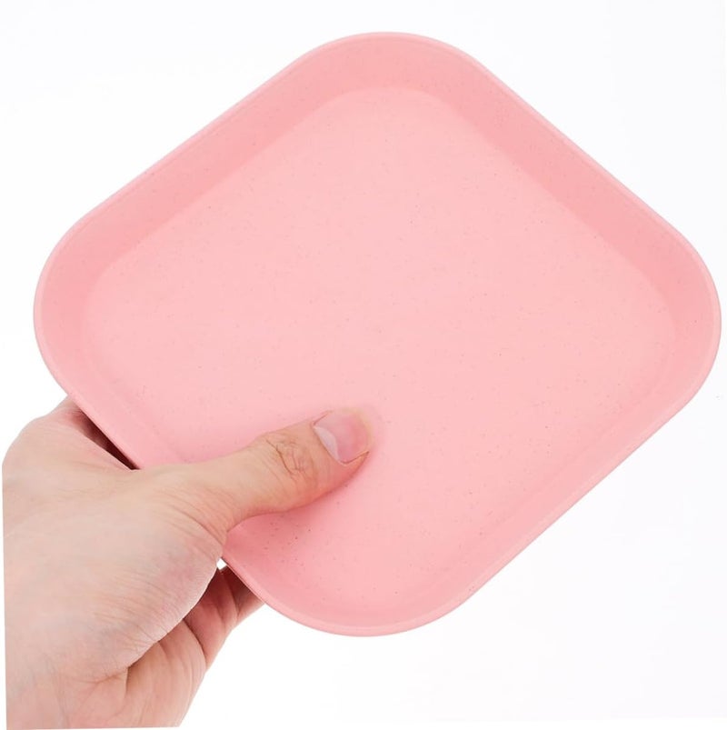 SHOWERORO 8pcs Square Shallow Cat Food Bowls Kitten Wet Food Plates Pet Feeding Dishes Small Cats and Assorted Colors for Daily Use - Image 4