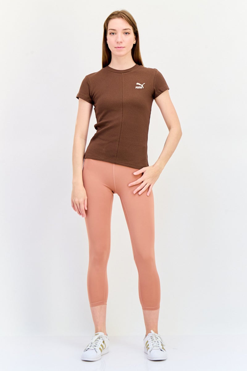 PUMA Women Sportswear Fit Short Sleeve Outdoor Top, Brown - Image 4