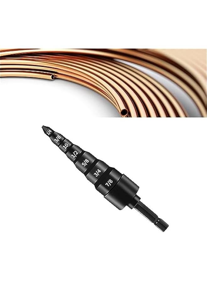 Pipe Expanding Tools Air Conditioner Copper Pipe Expander Swaging Tool Drill Bit Pipes Swage Expander Drill Bit Copper Tube Flaring Tool, 7 in 1 inch - Image 4