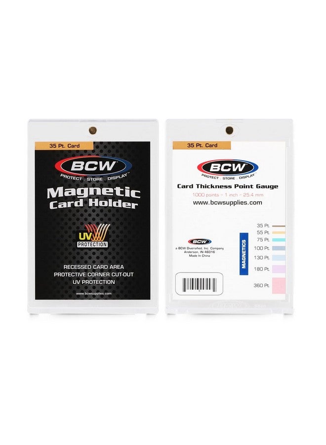 BCW 35 PT Magnetic Card Holder -20 Pack | 2-Piece Design with Gold Magnet for Trading Cards | Durable Protective Card Case with Recessed Arrowhead Corners | Magnetic Card Holders for Trading Cards - Image 1