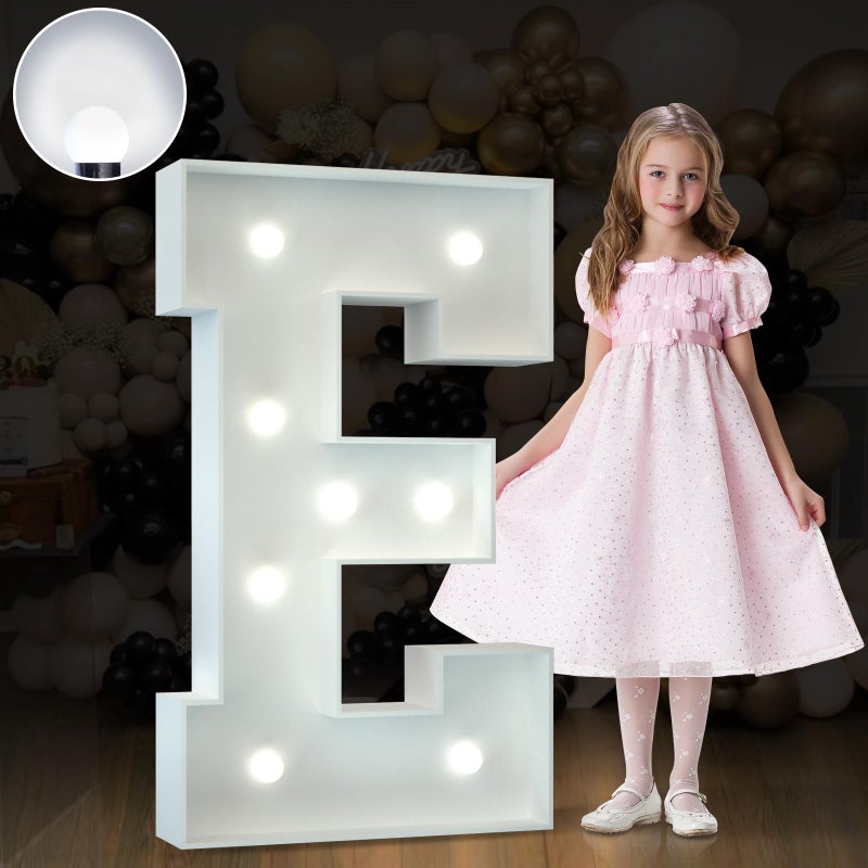 IMPRSV 3FT Cool White Light Up Letters  E Large Marquee Letters for Party Decor Marry Me  Love Signs