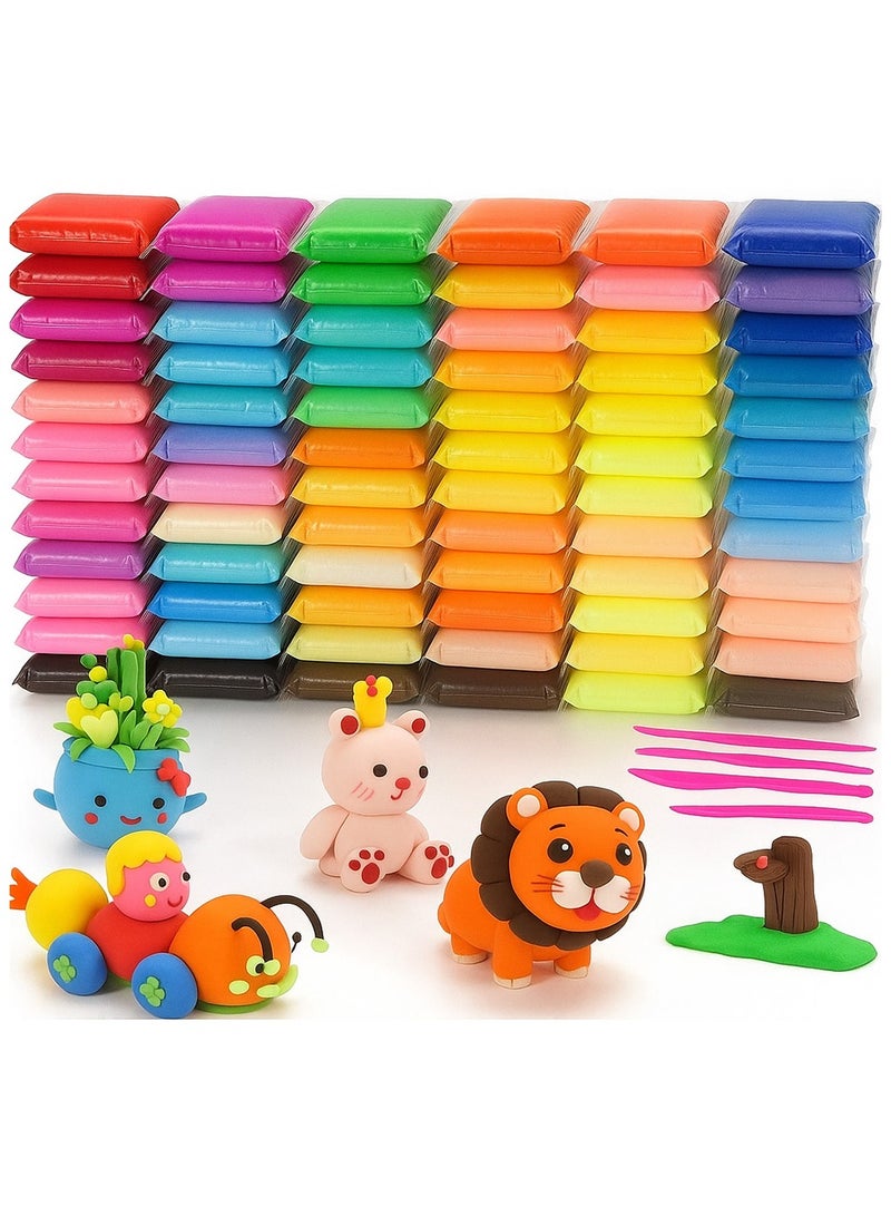 Moldable Foamy 72 Pieces Different Colors, Plastin/ 36 Colors X 2 - Image 1