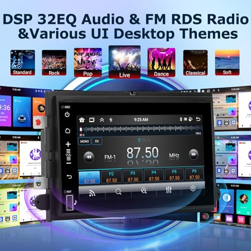 EKAT 8 Core [4G+64G] Car Radio for Ford F150 F250 F350 Fusion Edge Explorer, Android F150 Stereo with Wireless Carplay/Android Auto/DSP 32 EQ/IPS Screen/SWC/Bluetooth 5.0/WiFi - Image 5