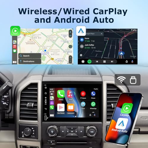 EKAT 8 Core [4G+64G] Car Radio for Ford F150 F250 F350 Fusion Edge Explorer, Android F150 Stereo with Wireless Carplay/Android Auto/DSP 32 EQ/IPS Screen/SWC/Bluetooth 5.0/WiFi - Image 4