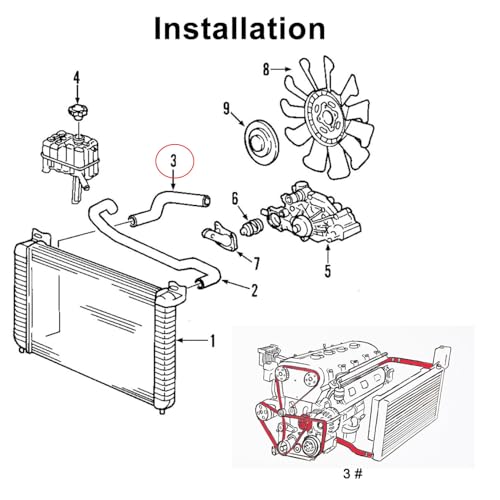 koxuyim خرطوم المبرد السفلي من كوكسييم متوافق مع كاديلاك إسكاليد شيفروليه سيلفرادو جي إم سي سييرا يوكون 24403L 22827735 15710112 - Image 5