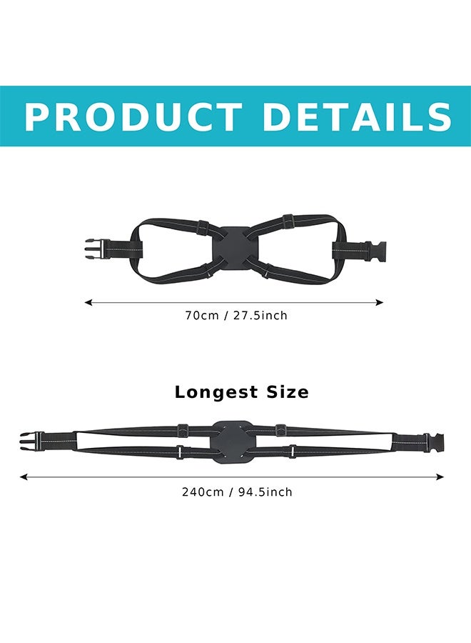 Adjustable Elastic Luggage Bungee Straps - Durable Suitcase Straps for Securing and Attaching Extra Bags, Practical Travel Essentials, Black - Image 4