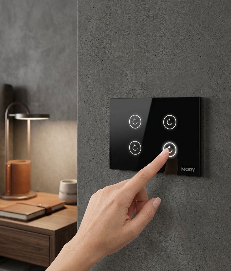 موري مفتاح تاتش ذكي موري 4 مفاتيح أسود S4B - Zigbee - Image 1