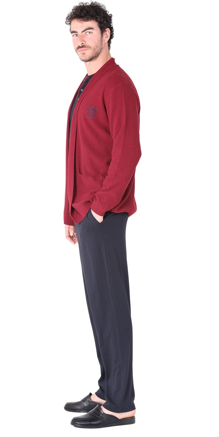 D'S DAMAT سترة صوفية حمراء كرز  - Image 1
