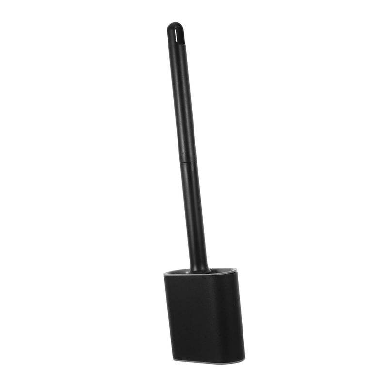 Upgraded Black Toilet Brush And Holder Set Flexible Scrubber Freestanding Or Wall Mounted For Bathroom - Image 2