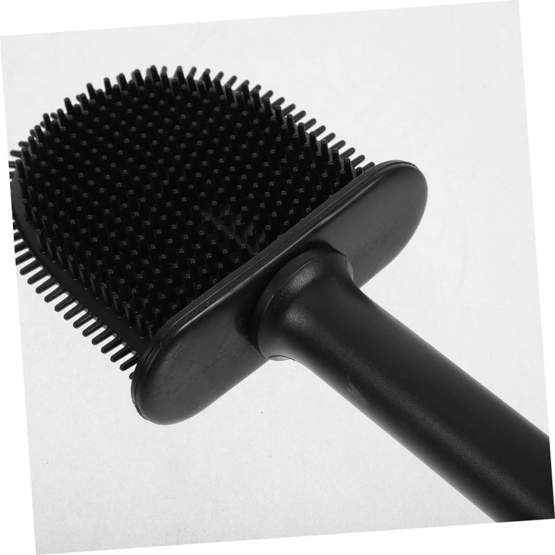 Upgraded Black Toilet Brush And Holder Set Flexible Scrubber Freestanding Or Wall Mounted For Bathroom - Image 4