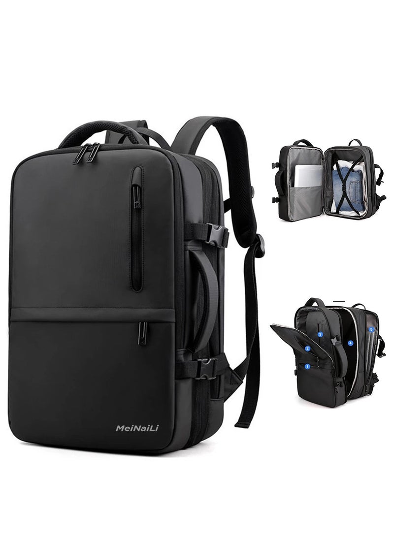 مينيلي شنطة لابتوب براند مينالي مستوردة اوريجنال قابلة للتوسعة ضد الميا ٣ جيوب كبيرة اسود - Image 1