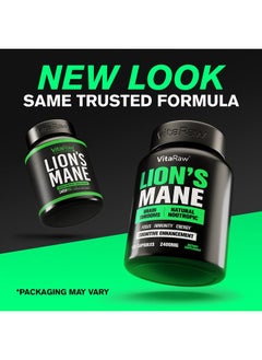 VitaRaw Organic Lions Mane Supplement Capsules 2400 mg - Powerful Nootropic - Helps Maintain Memory, Energy, and Mental Clarity - Vegan Brain Booster Focus Pills - Real Lion's Mane Supplement - Melena de Leon  - Image 5