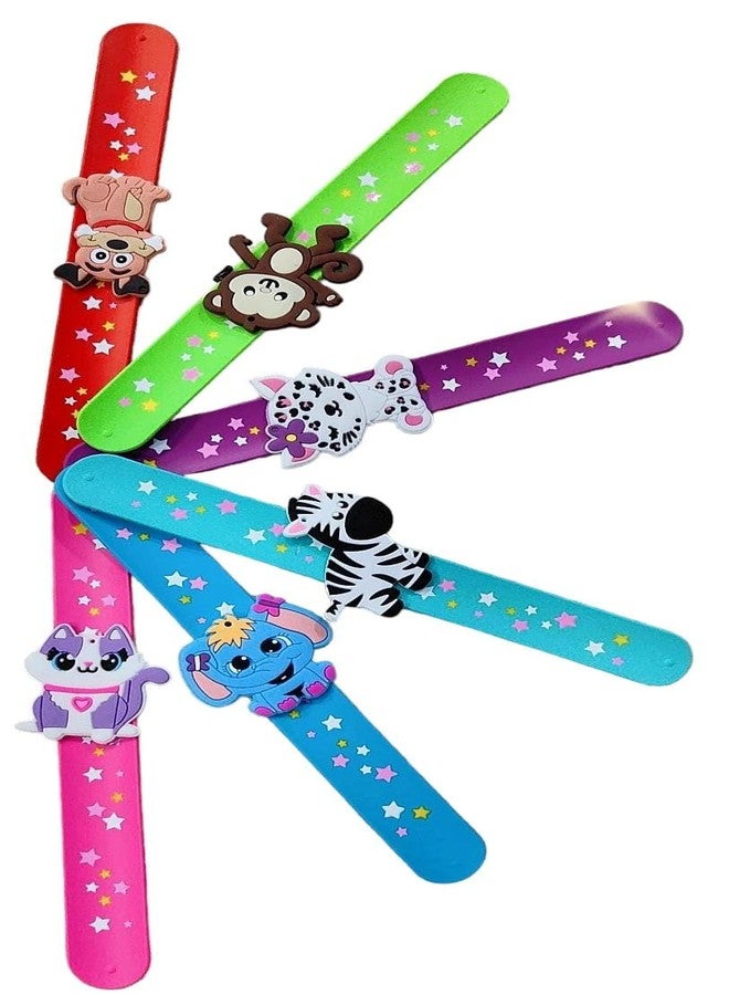 PARTISH Kids Wrist Band for Boys and Girls Pack of 6 Pcs l Silicone Slap Bracelets Bands, Birthday Return Gifts, Party Theme For Kids - Image 1