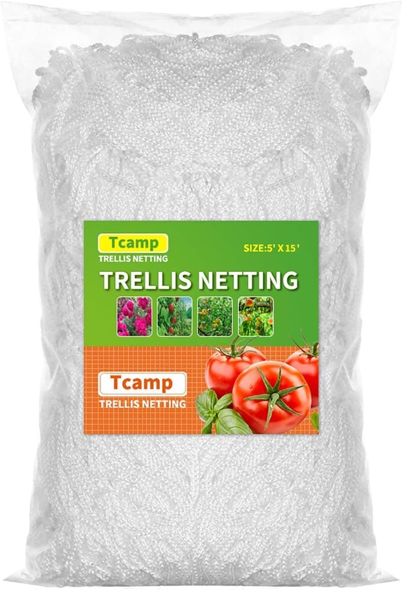 Tcamp HeavyDuty Polyester Plant Trellis Netting 5 x 15ft 1 Pack 5 Ft X 15 Ft - Image 1