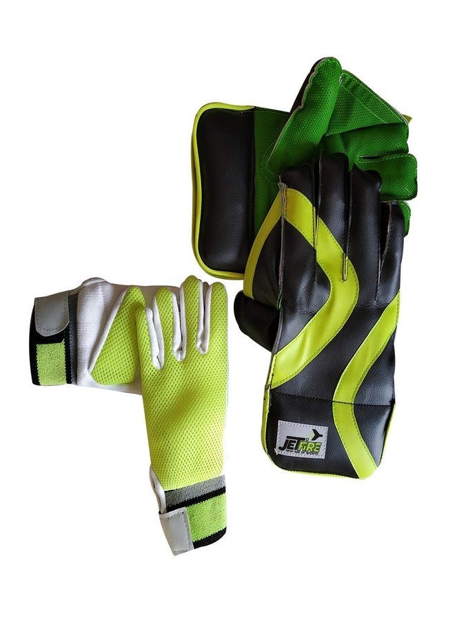 JetFire Practice Wicket Keeping Gloves and Inner Gloves Combo (Men, Green) - Image 3