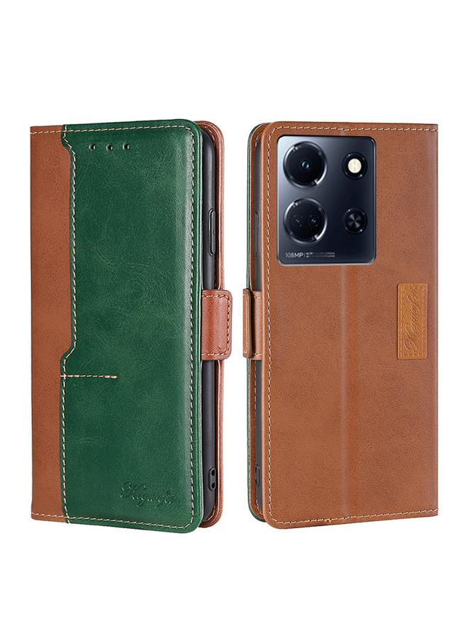 S-TOP Case For Infinix Note 30 5G Contrast Color Side Buckle Leather Phone Case - Image 1